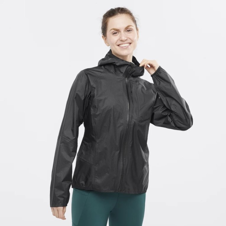 Black Salomon Bonatti Waterproof Women\'s Shell Jackets | IE FU6438